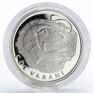 Turkey 20 lira Animal series Desert Lizard proof silver coin 2005