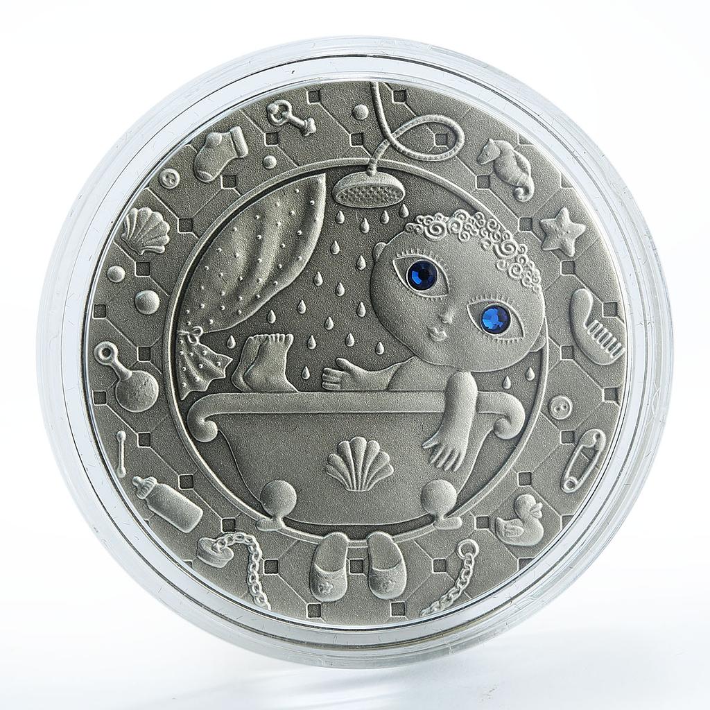 Belarus 20 rubles, Zodiac Signs, Aquarius, silver, zircons, coin, 2009