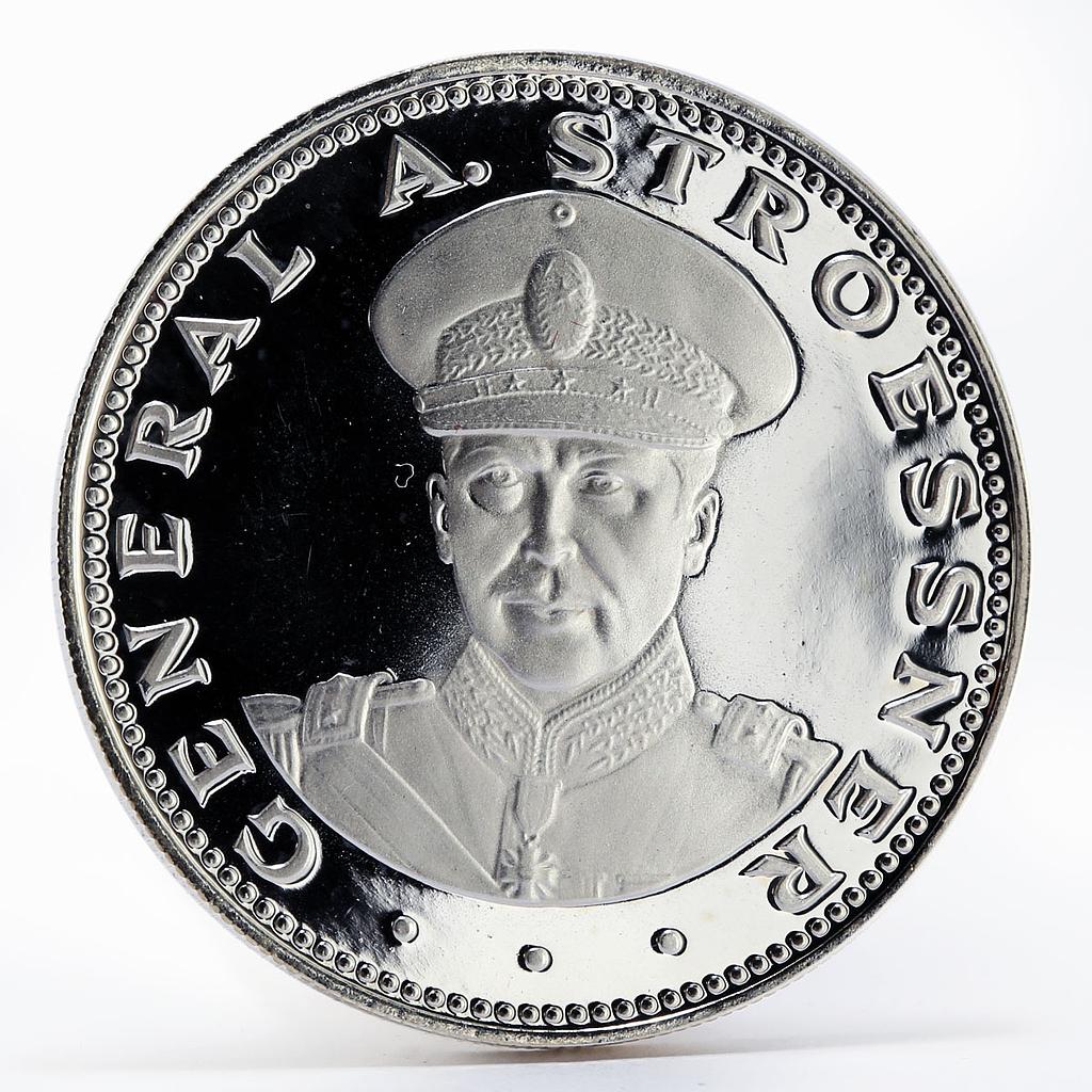 Paraguay 150 guaranies General Alfredo Stroessner silver coin 1972