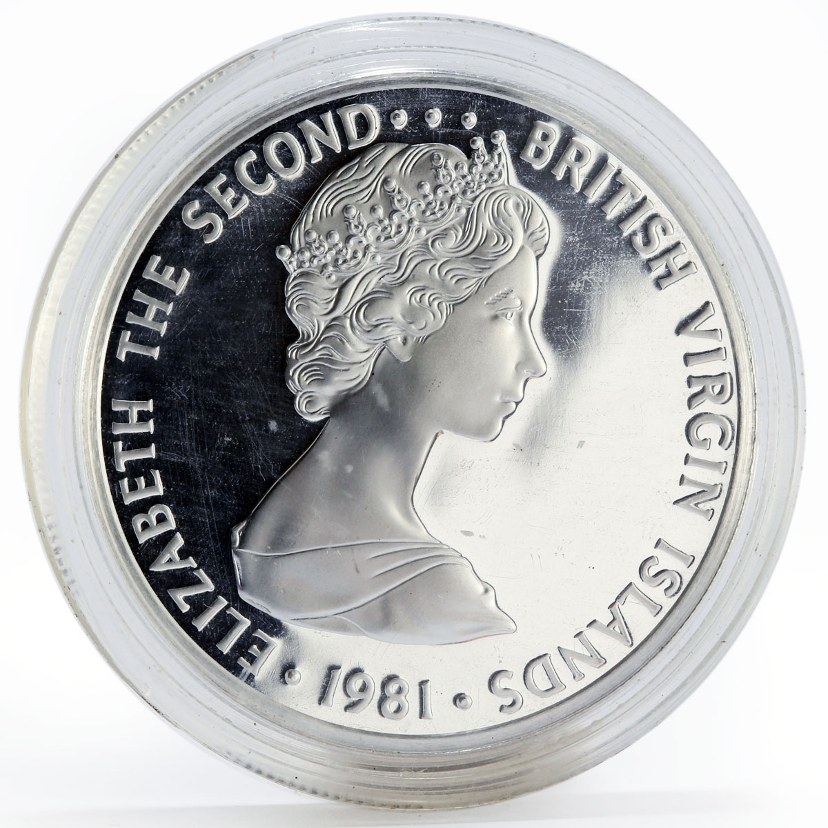 British Virgin Islands 5 dollars Bird Fauna Royal Tern silver coin 1981