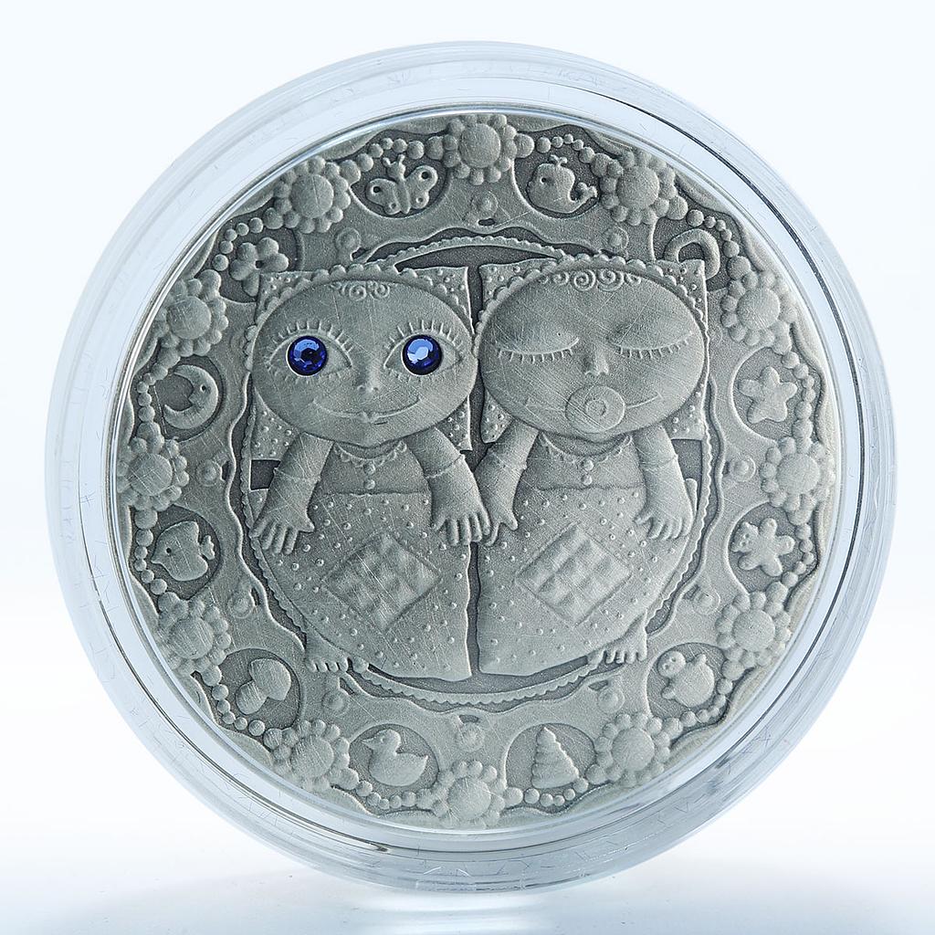 Belarus 20 rubles Zodiac Signs series Gemini silver coin 2009