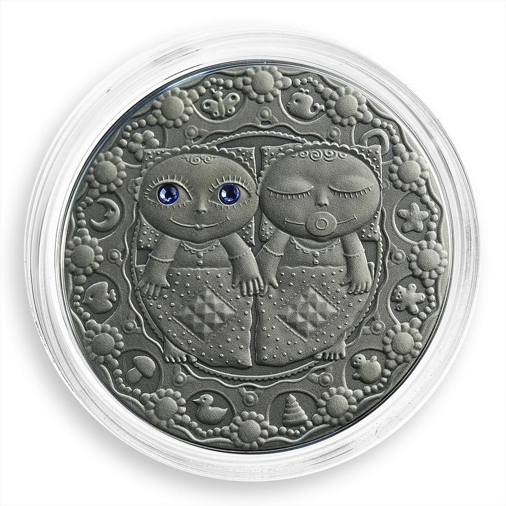 Belarus 20 rubles Zodiac Signs series Gemini (Without an Eye) silver coin 2009