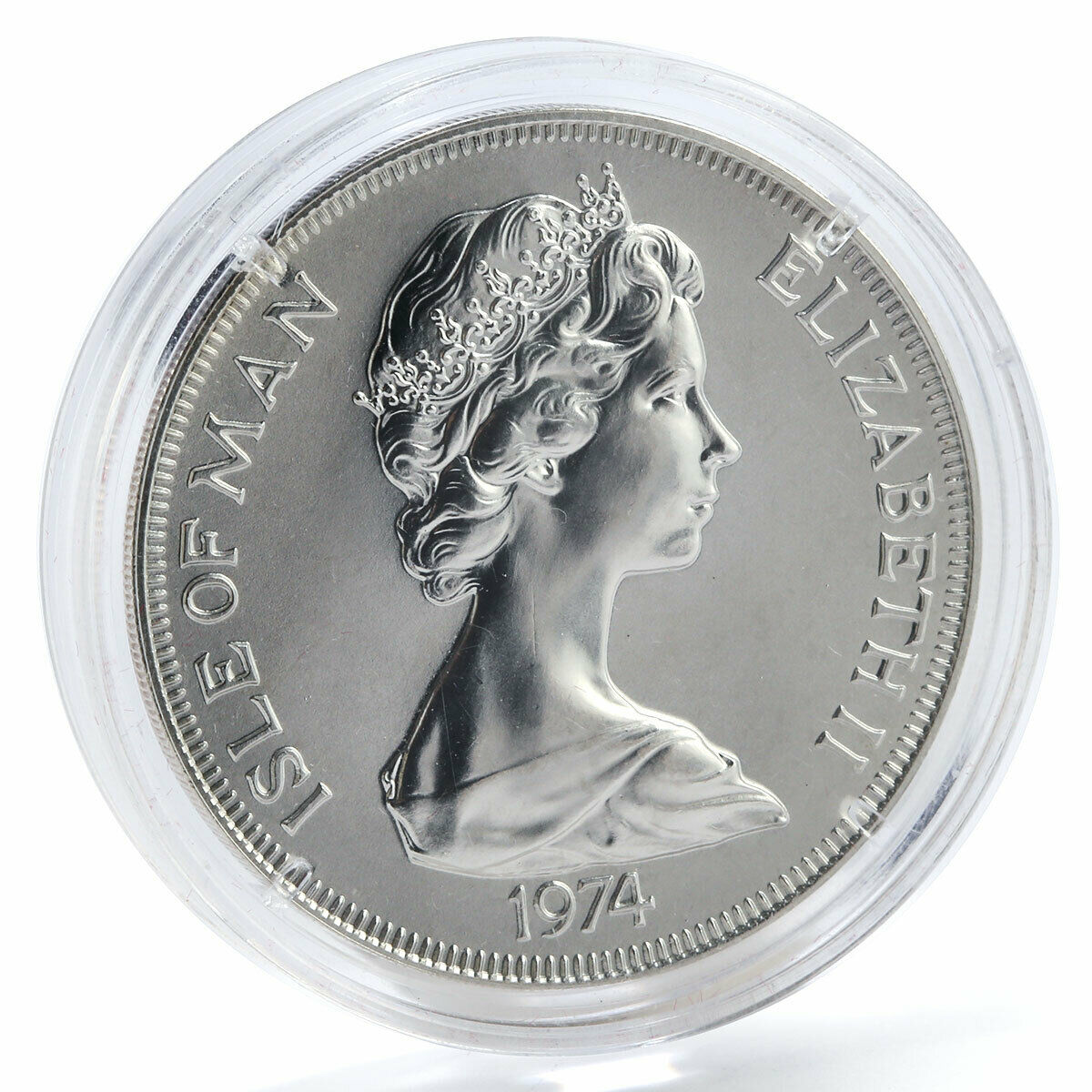 Isle of Man 1 crown Winston Churchill silver coin 1974