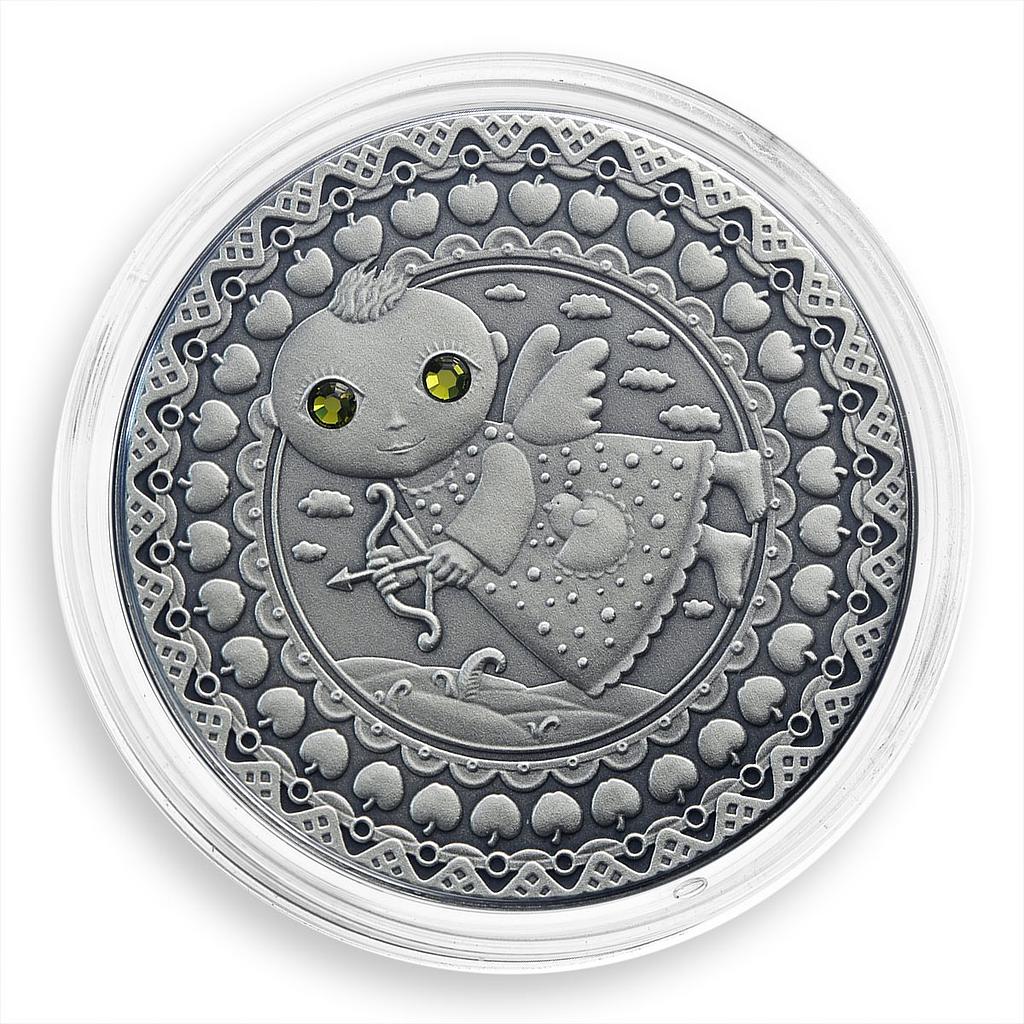 Belarus 20 rubles Zodiac Signs Sagittarius zircons silver coin 2009