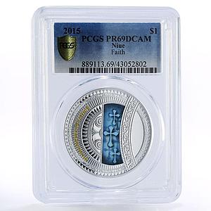 Niue 1 dollar World of Your Soul series Faith PR69 PCGS proof silver coin 2015