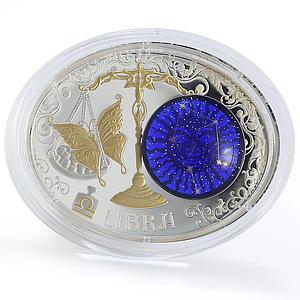 Macedonia 10 denars Zodiac Signs series Libra 3D silver coin 2014