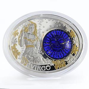 Macedonia 10 denari Zodiac Signs series Virgo 3D silver coin 2014