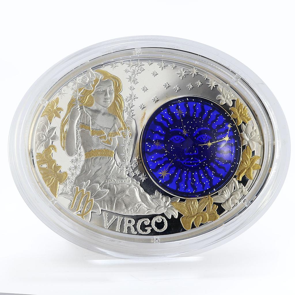 Macedonia 10 denari Zodiac Signs series Virgo 3D silver coin 2014