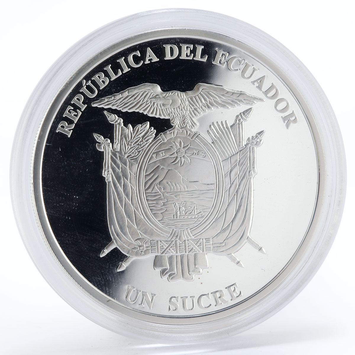 Ecuador 1 sucre Cathedral Of Cuenca proof silver coin 2007