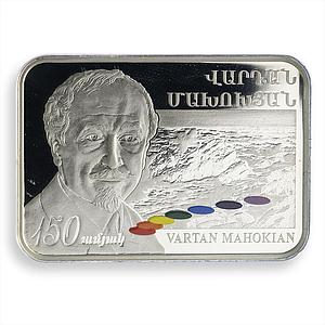 Armenia 100 drams Vartam Mahokian 150th Birth Anniversary coloured silver 2019