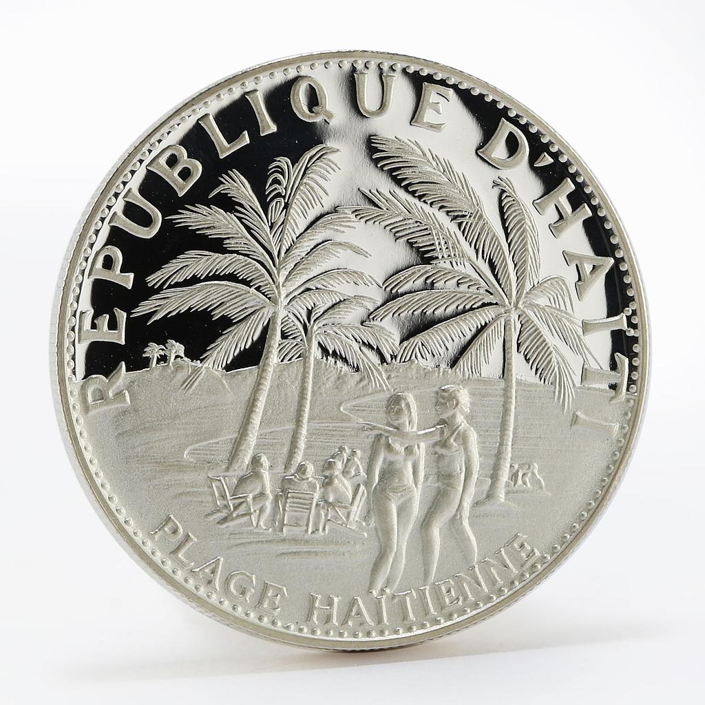 Haiti 5 Gourdes Haitienne paradise proof silver coin 1971