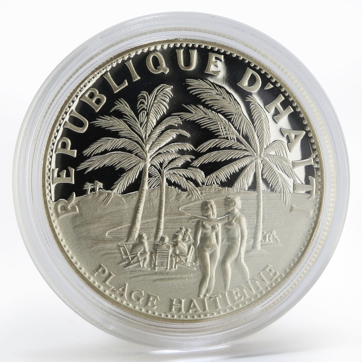 Haiti 5 Gourdes Haitienne paradise proof silver coin 1971