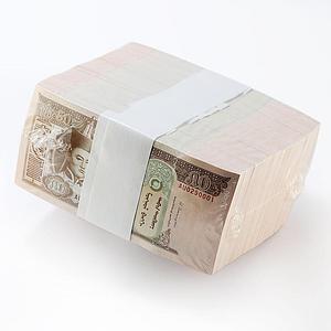 Mongolia 50 togrog 1000 banknotes brick bundle 2016