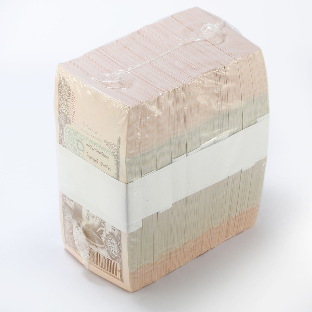 Mongolia 50 togrog 1000 banknotes brick bundle 2016