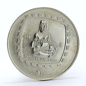 Mexico 1 peso Senoa de Las Limas silver coin 1998