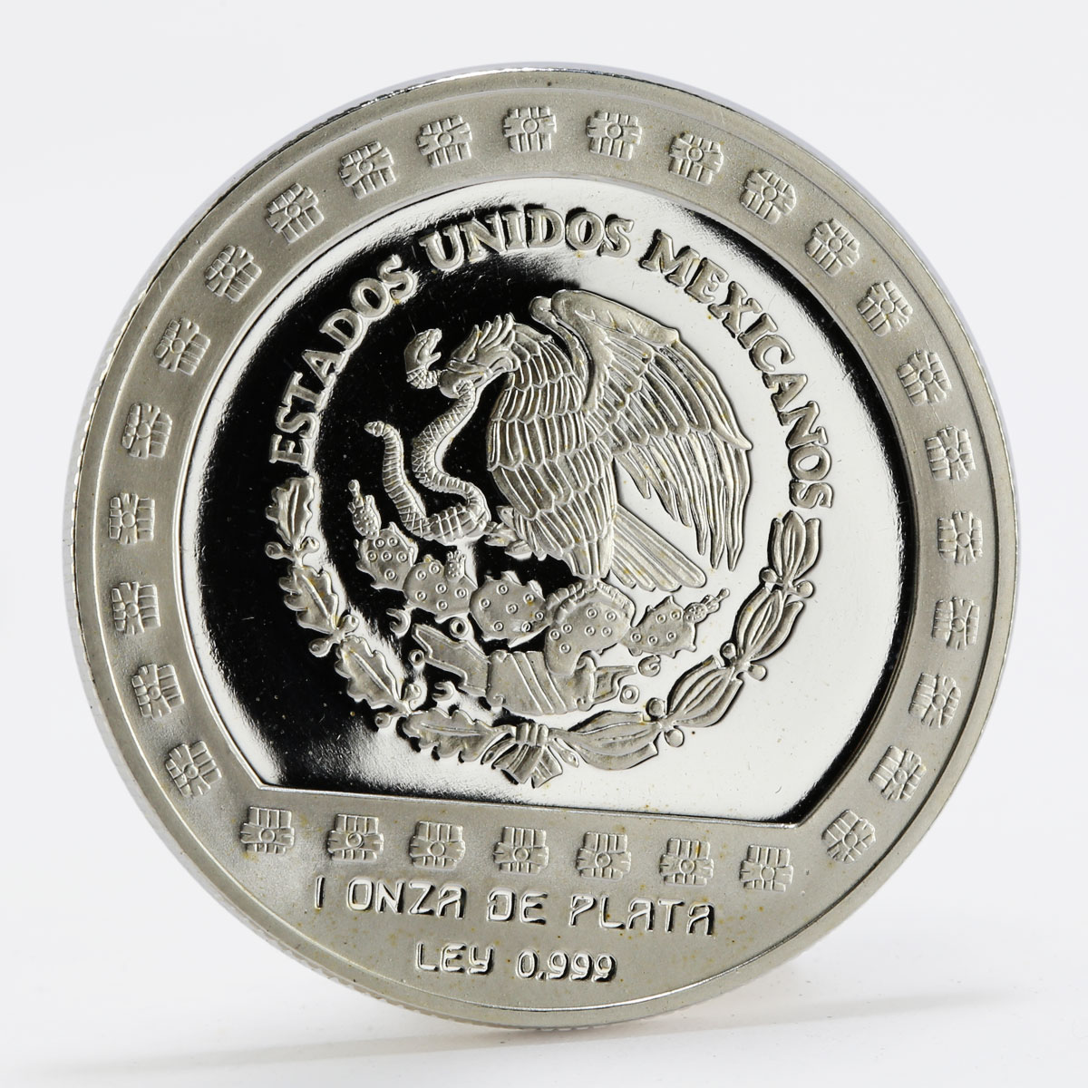 Mexico 100 pesos God of Fire Huehueteotl The Aztek proof silver coin 1992