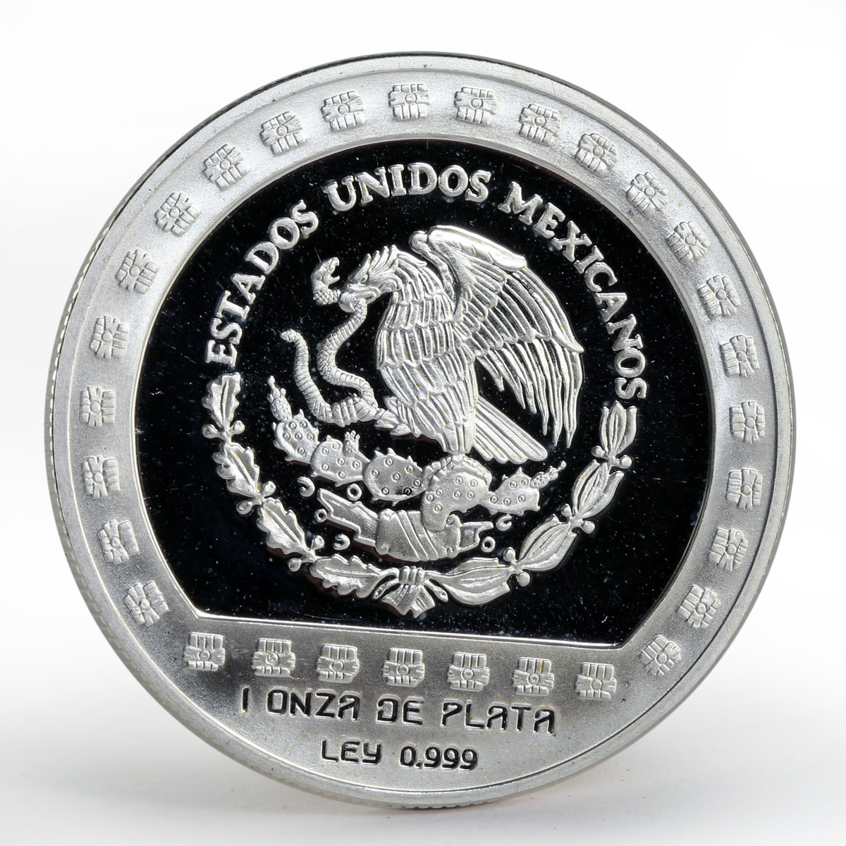 Mexico 100 pesos God of Fire Huehueteotl The Aztek proof silver coin 1992