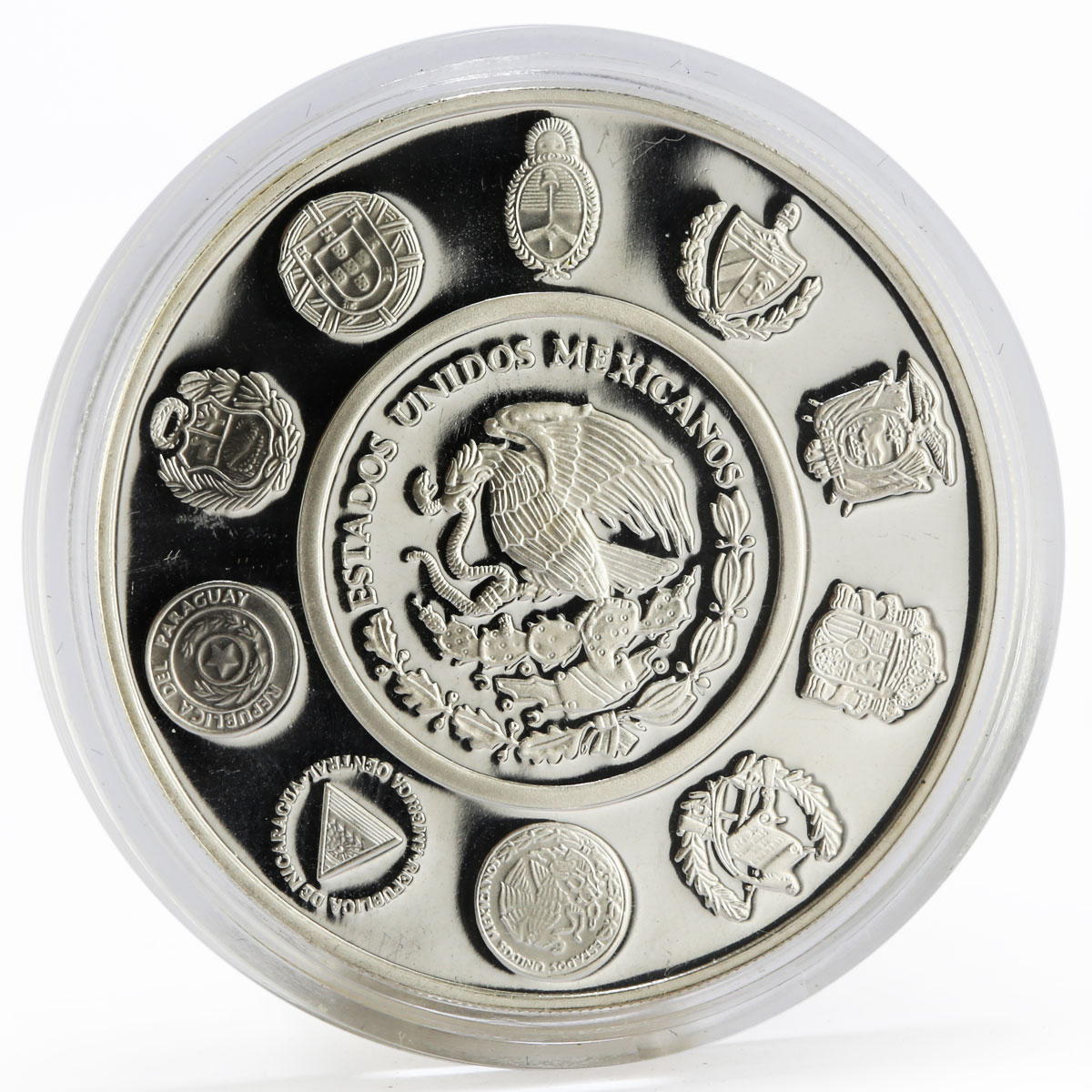 Mexico 5 pesos Acapulco Galleon Ibero-America series proof silver coin 2003