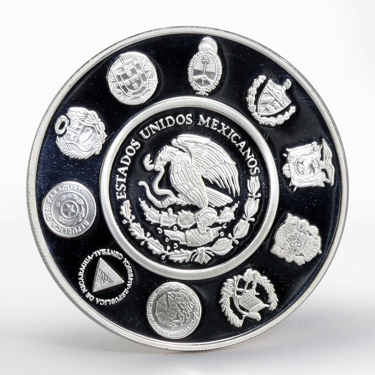 Mexico 5 pesos Acapulco Galleon Ibero-America series proof silver coin 2003