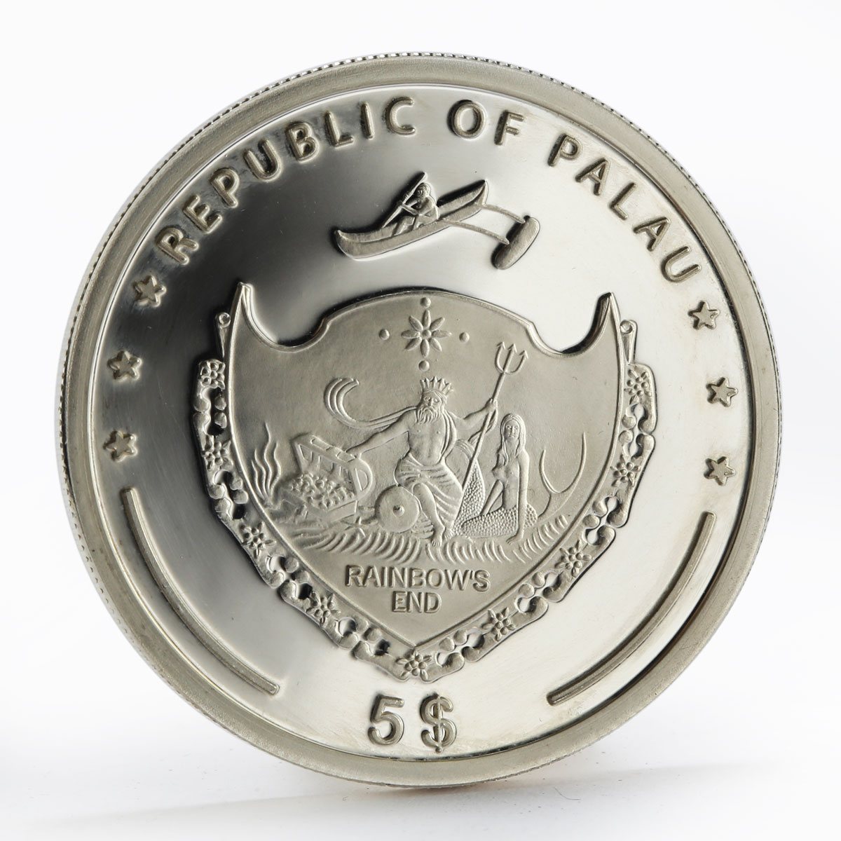 Palau 5 dollars Nantan Meteorite 1516 proof silver coin 2006