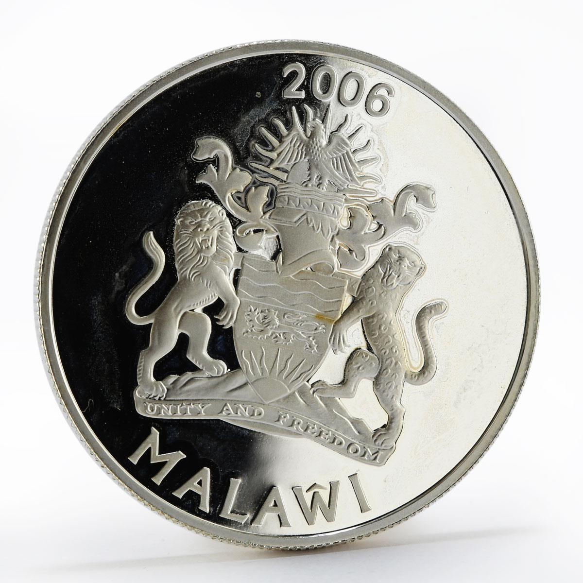 Malawi 5 Kwacha Lion Lioness Journey Through Africa silver proof coin 2006