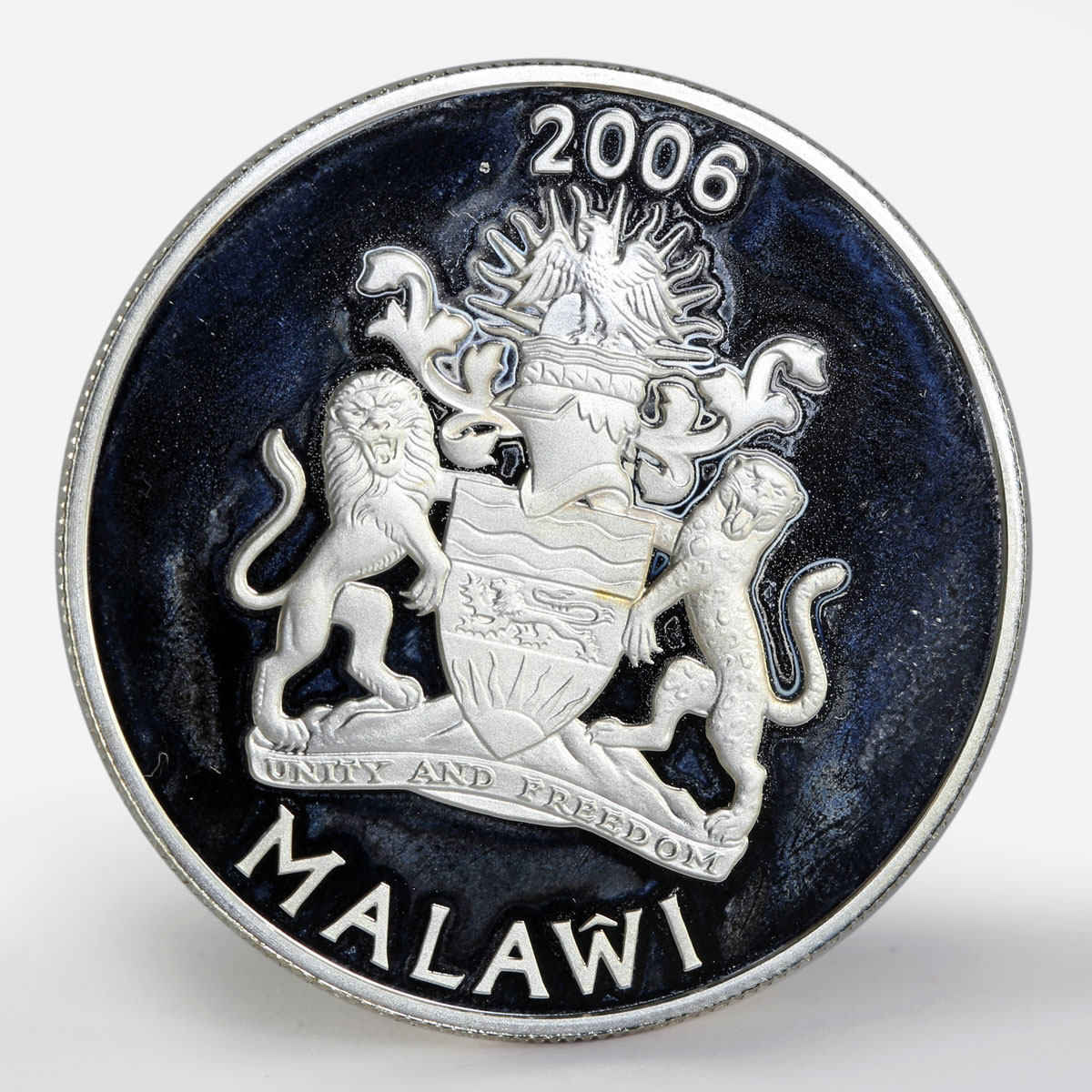 Malawi 5 Kwacha Lion Lioness Journey Through Africa silver proof coin 2006