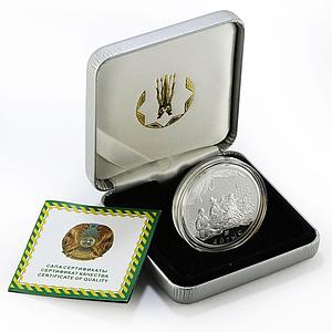 Kazakhstan 500 tenge Aytys proof silver coin 2011