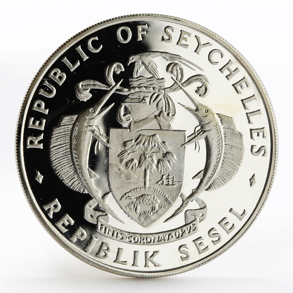 Seychelles 100 rupees 10th Anniversary of Liberation proof silver coin 1987