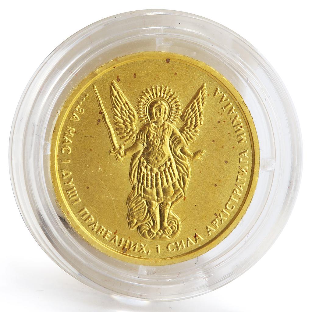 Ukraine 2 hryvnia Archangel Michael Bullion gold coin 1/10 oz 2013