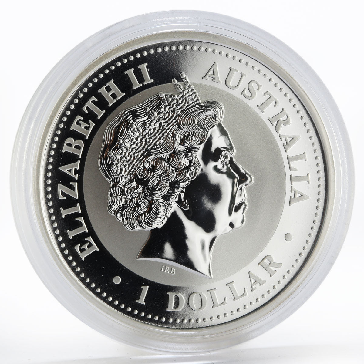 Australia 1 Dollar Lunar Year of the Snake gilded silver coin 1oz 2001