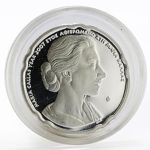 Greece 10 euro Bust of Maria Callas right proof silver coin 2007