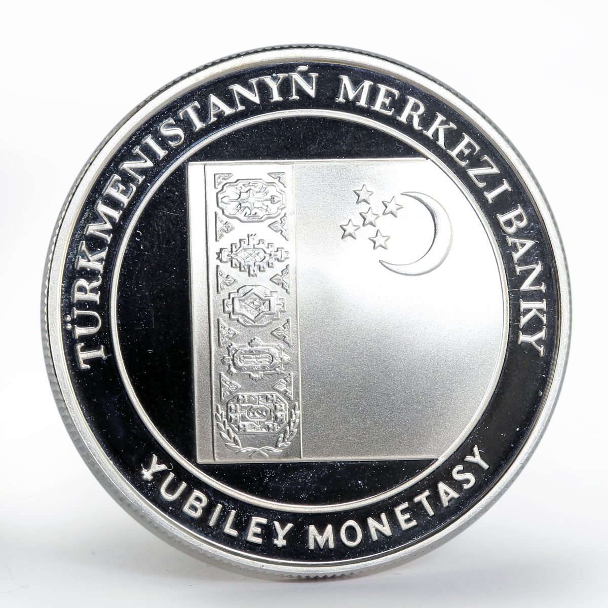 Turkmenistan 60th anniversary Niyazov's birthday silver 2000