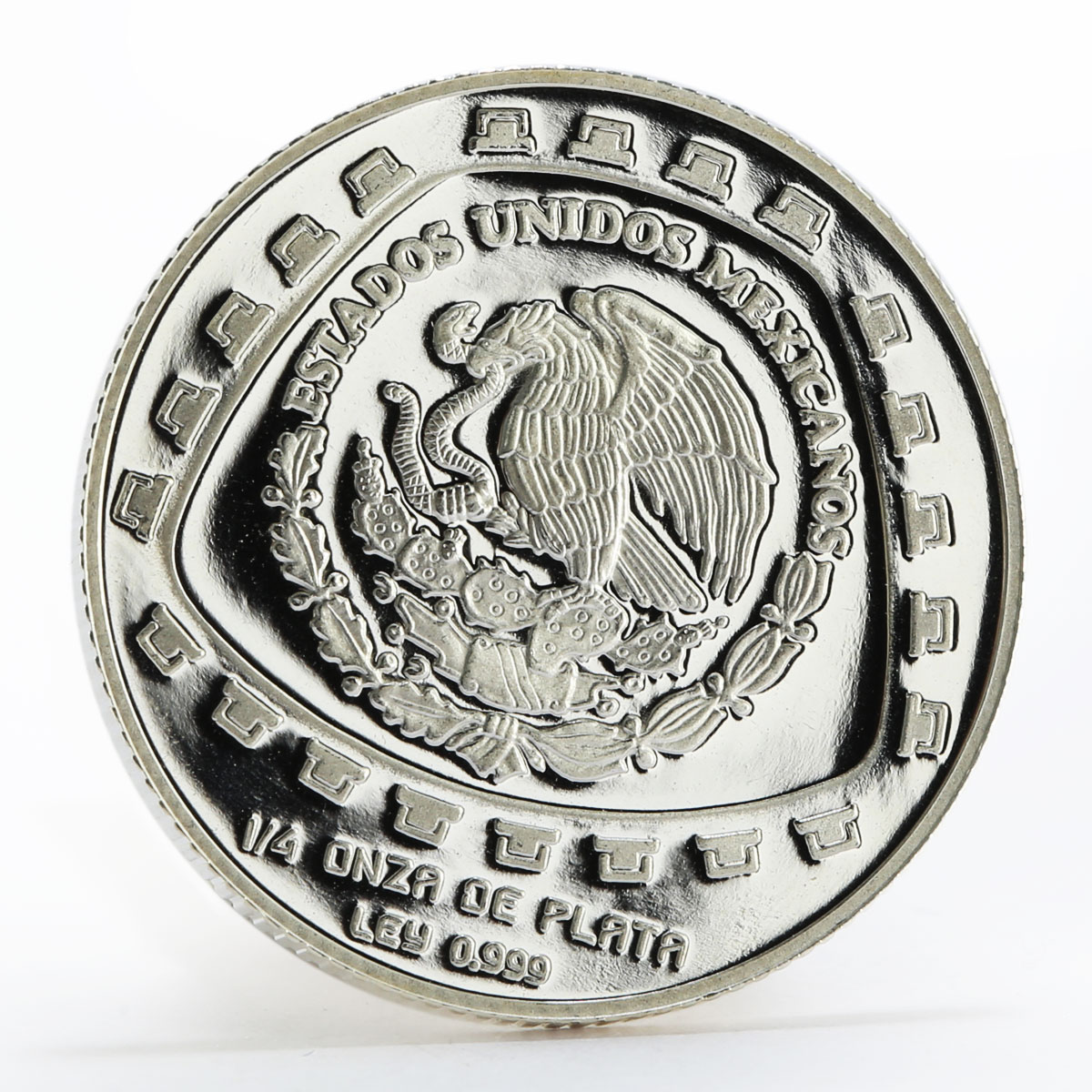 Mexico 1 peso Animal Jaguar Sculpture proof silver coin 1998