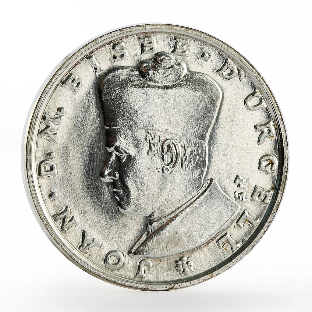 Andorra 10 diners Joan Bisbe D'Urgell Crowned Arms silver coin 1984