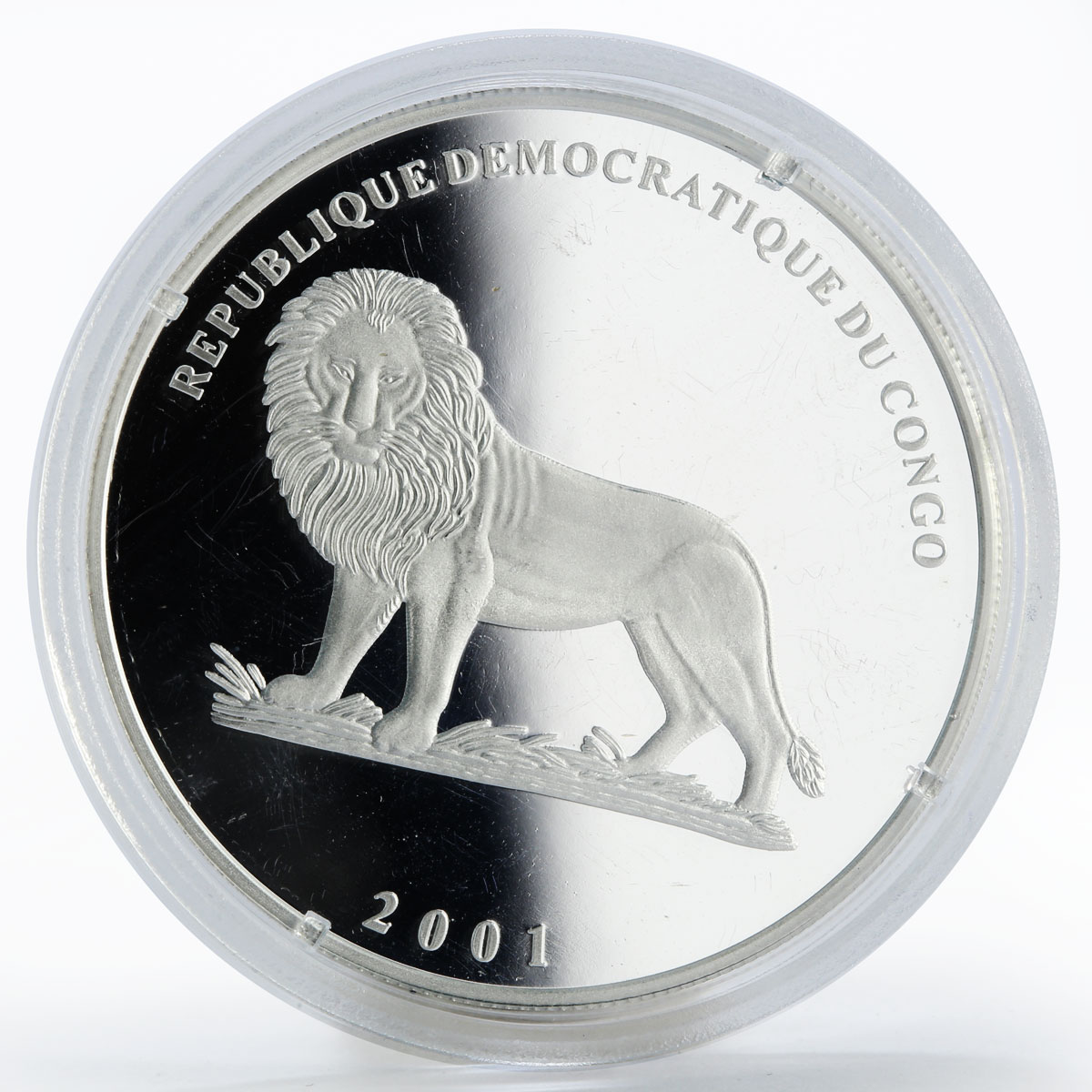 Congo 10 francs Ship R.M.S Aquitania silver proof coin 2001