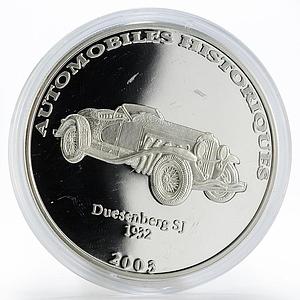 Congo 10 francs Car 1932 Duesenberg sj Automobiles Collection 2003