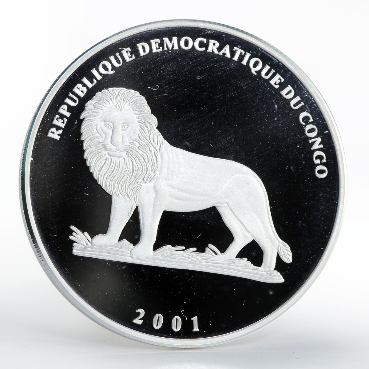 Congo 10 francs Ship Bremen silver proof coin 2001