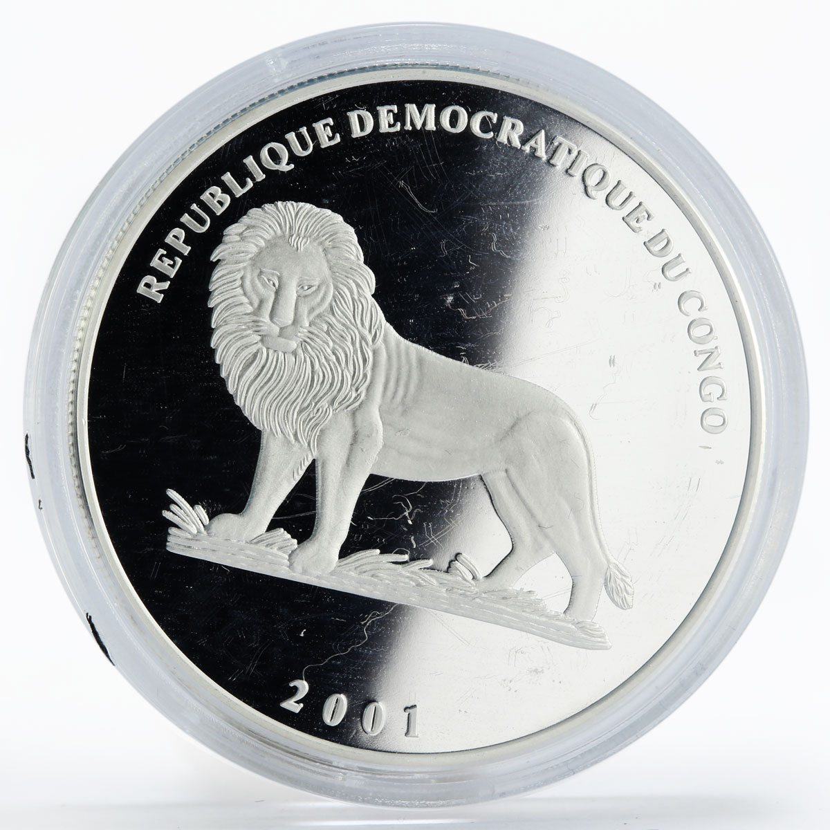 Congo 10 francs Ship America silver proof coin 2001