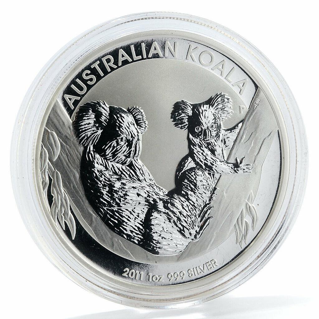 Australia 1 dollar Koala proof silver coin 2011