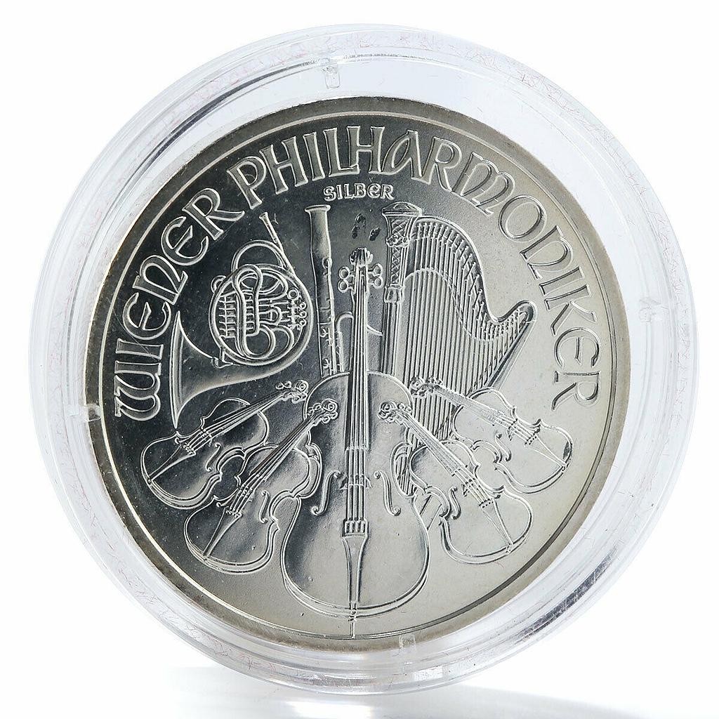 Austria 1 1/2 euro Vienna Philharmonic silver coin 2010