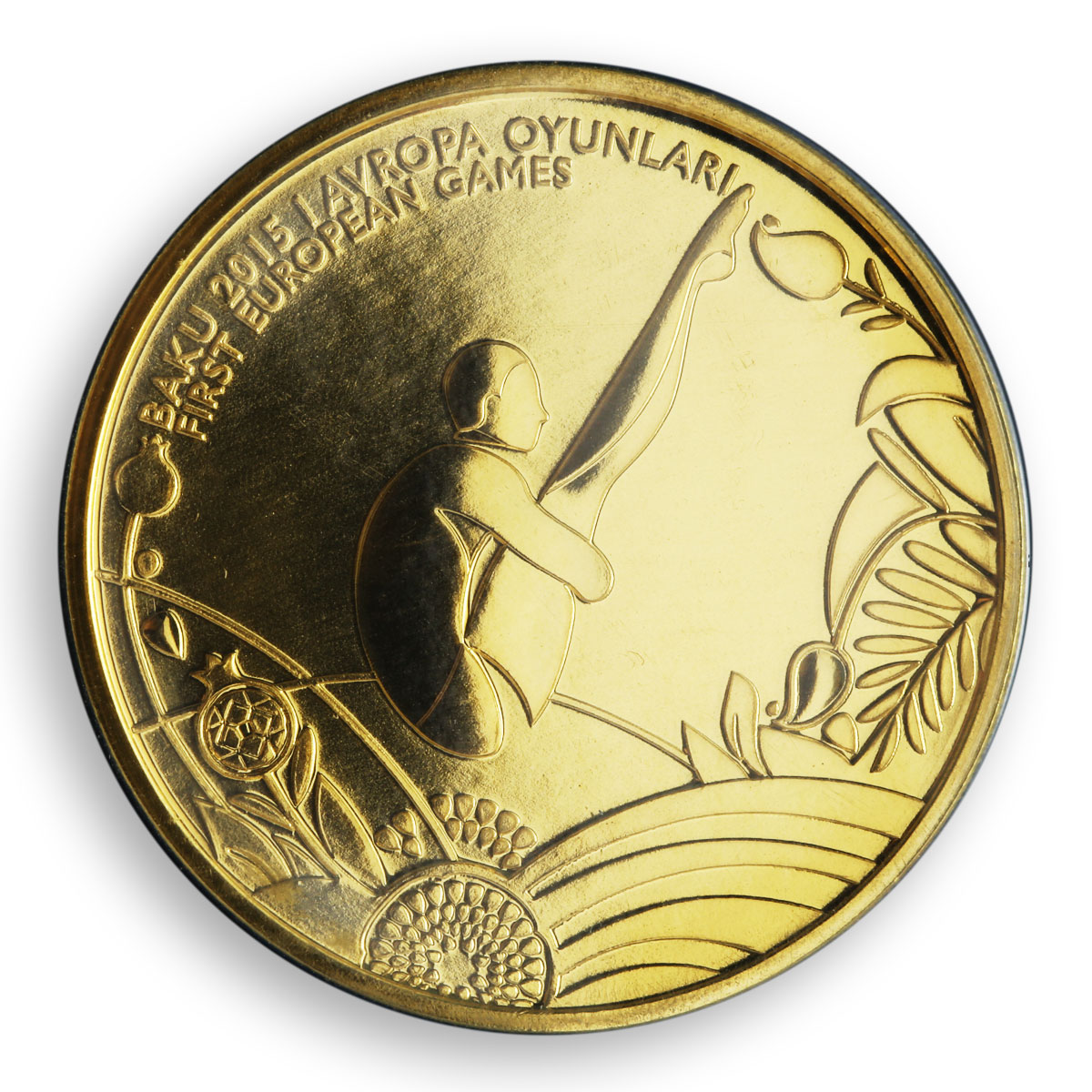 Azerbaijan 1 manat Diving European Games in Baku copper-nickel coin 2015