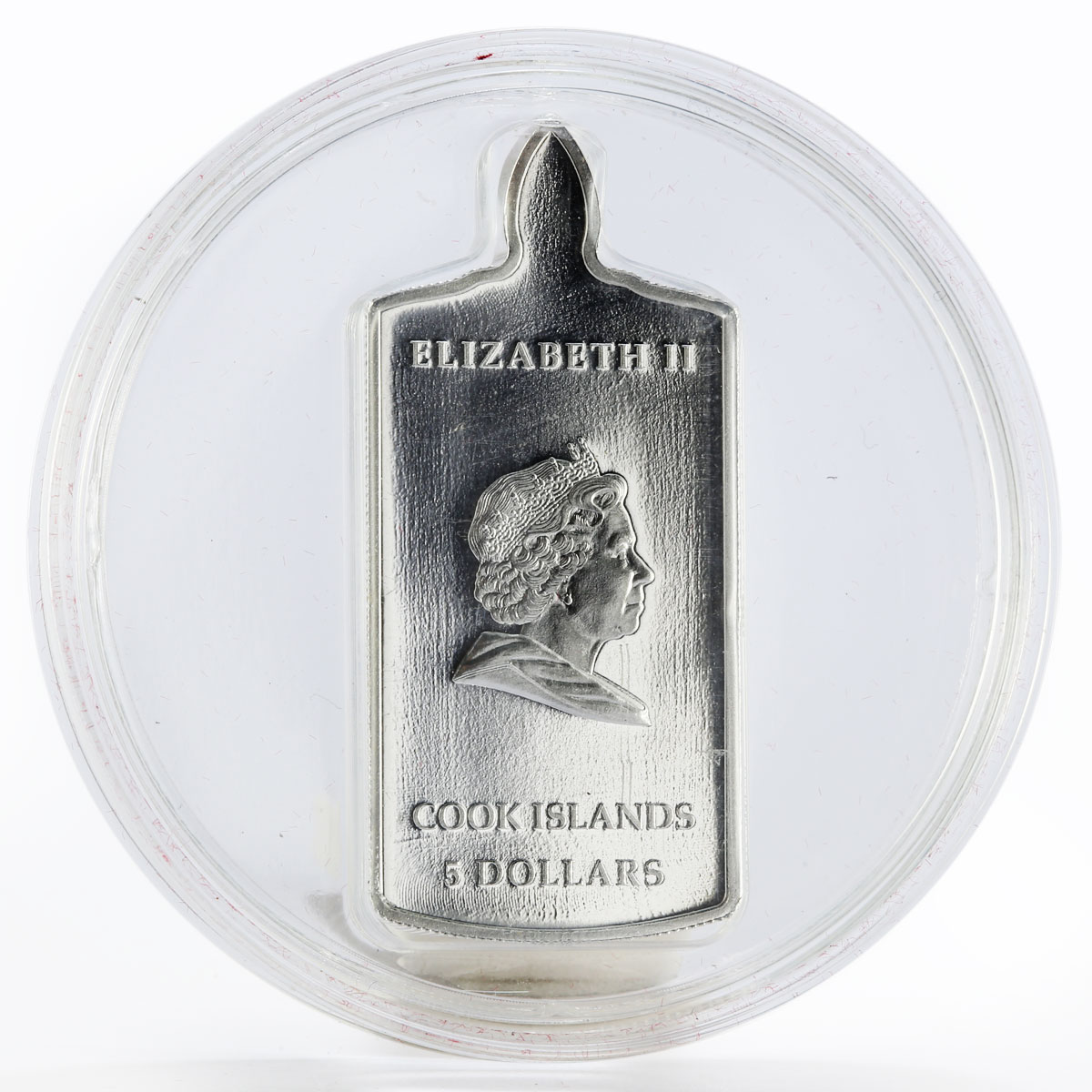 Cook Island 5 dollars Polish Icon gilted crystal proof silver coin 2006