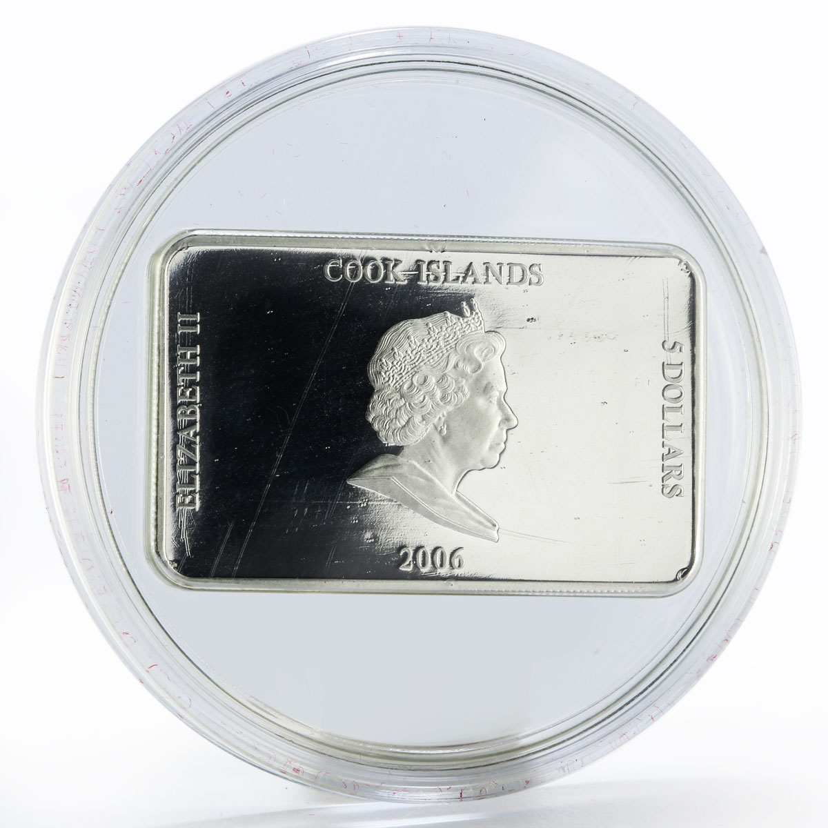 Cook Island 5 dollars Benedict XVI Urbi et Orbi crystal gilted proof silver 2006