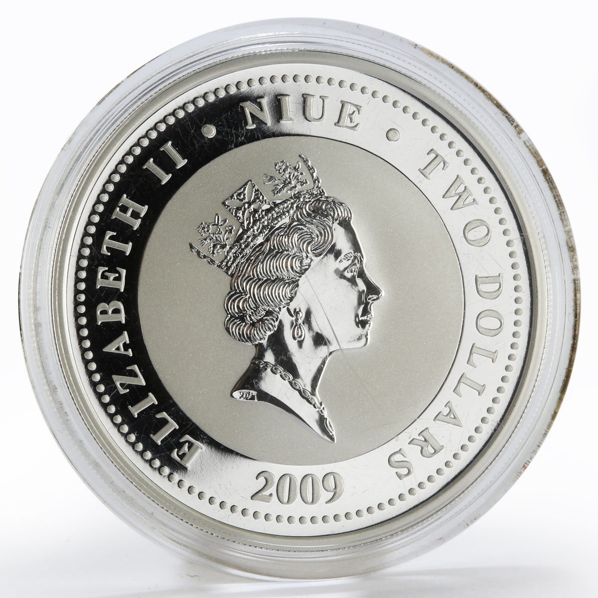 Niue 2 dollars Love is Precious Black Swans silver proof 1 oz coin 2009