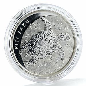 Fiji 2 dollars Taku Turtle proof silver coin 2011