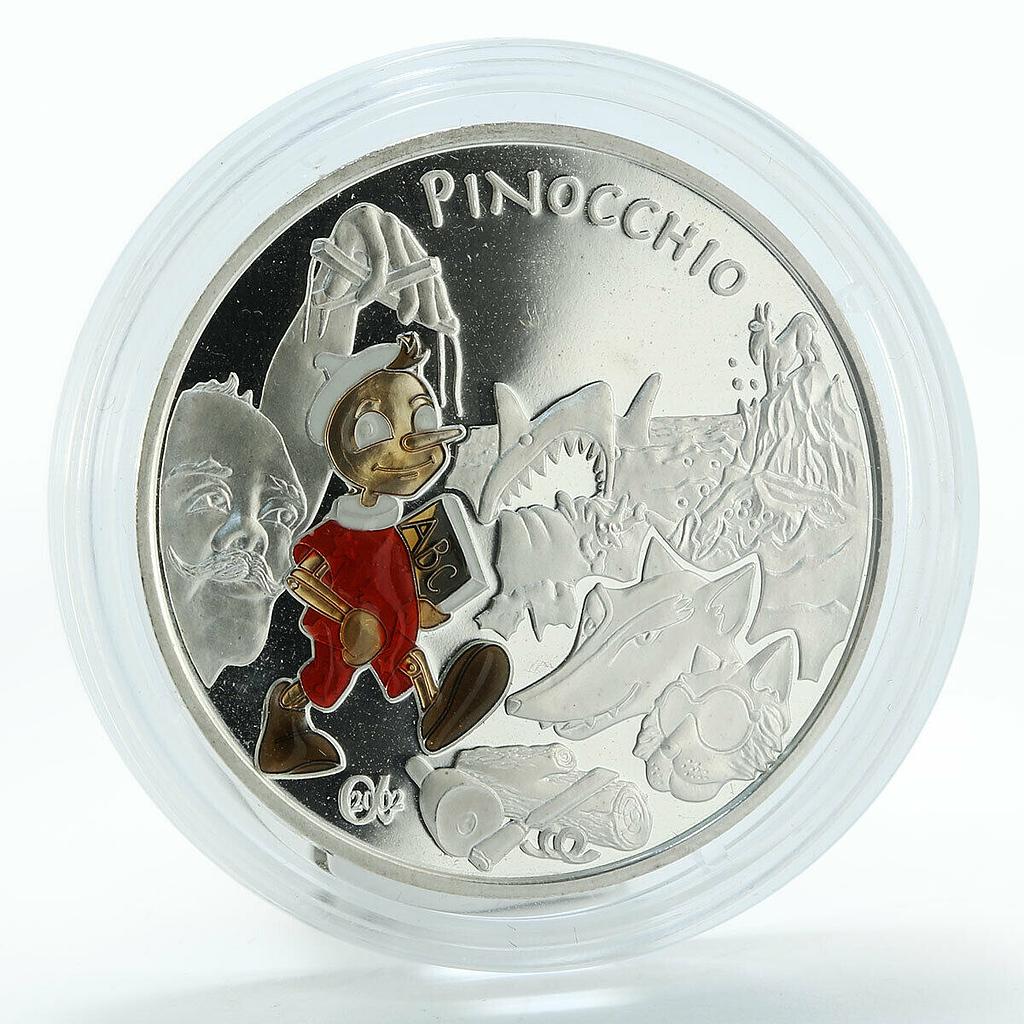France 1 1/2 Euro Pinocchio proof silver coin 2002