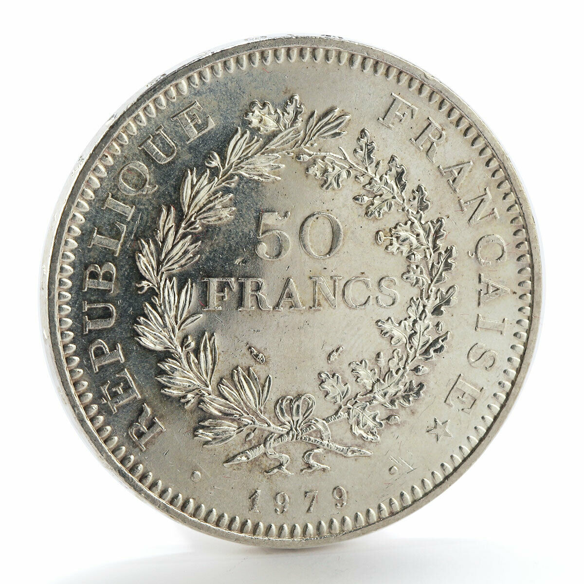 France 50 francs Freedom Equality Fraternity silver coin 1979