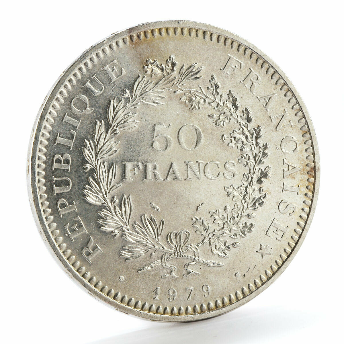 France 50 francs Freedom equality fraternity silver coin 1979
