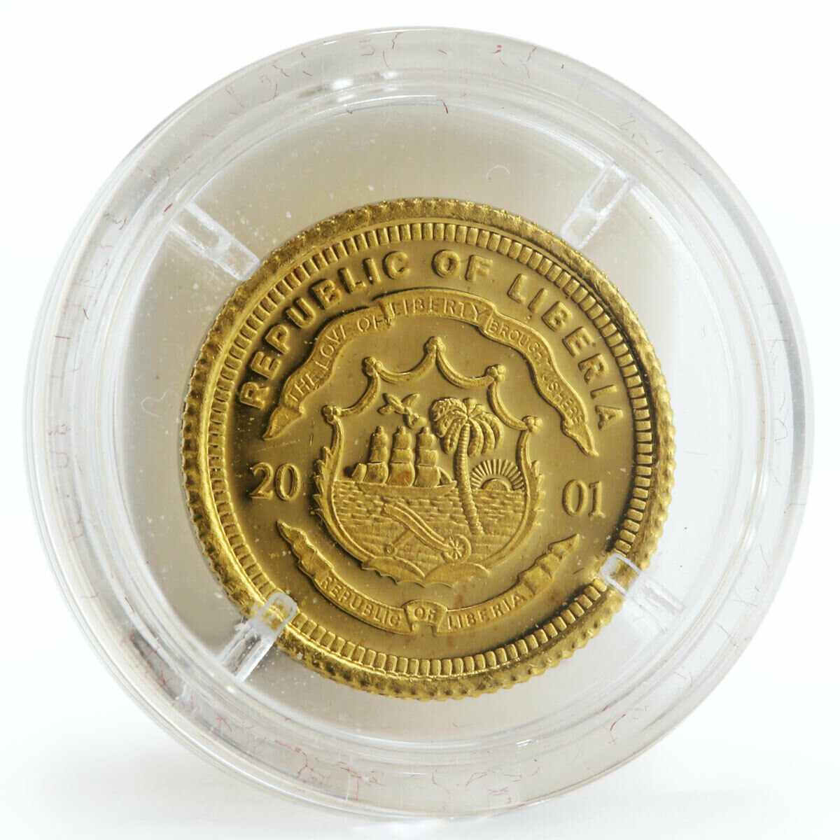 Liberia 10 dollars Marlene Dietrich proof gold coin 2001