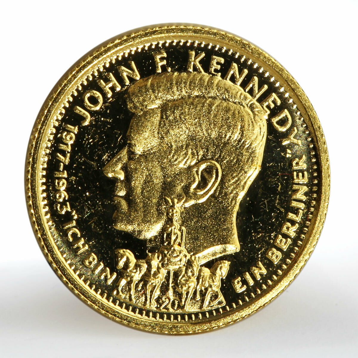Liberia 20 dollars John F. Kennedy in Berlin proof gold coin 1995